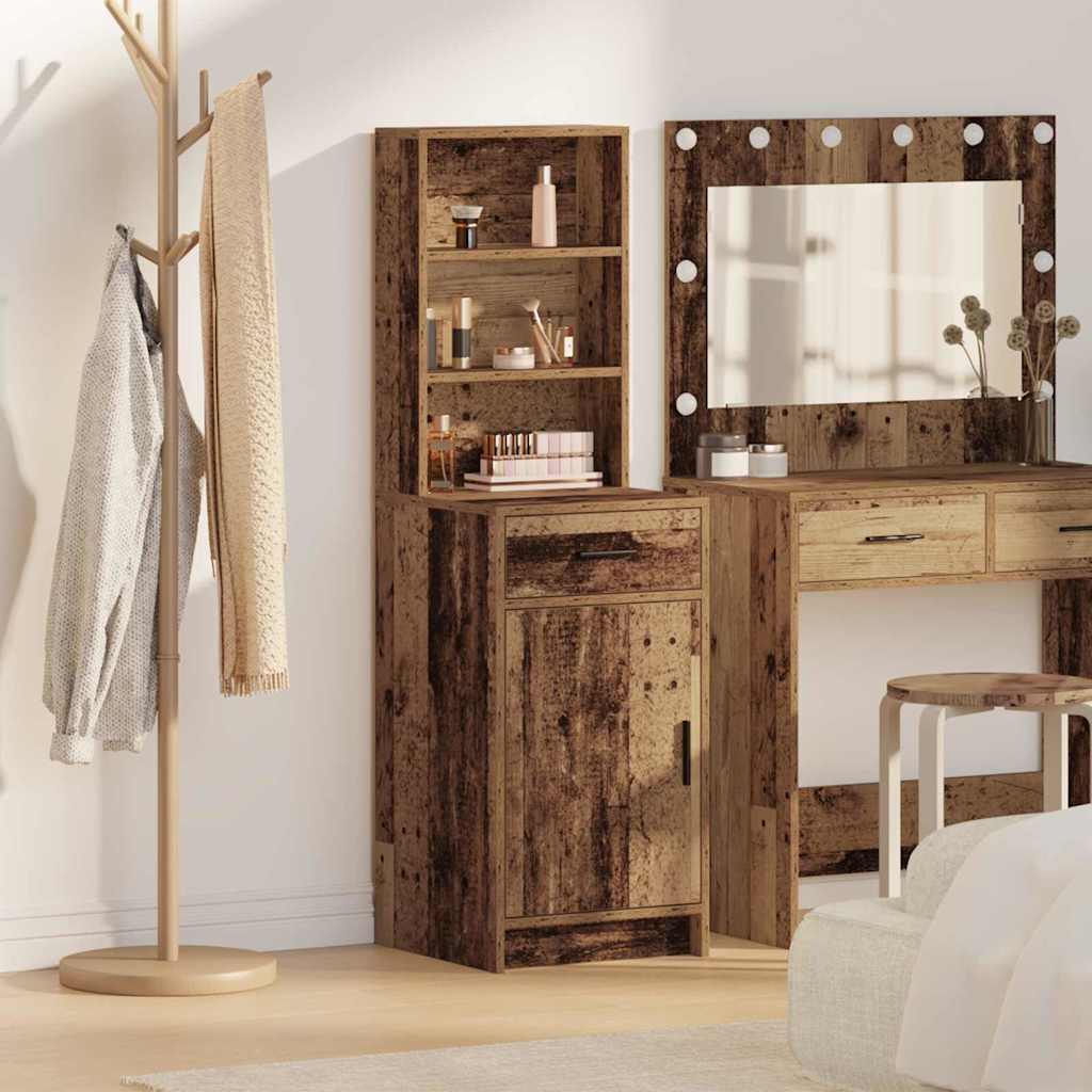 vidaXL Highboard Old Wood 40 x 40.5 x 135 cm Engineered Wood