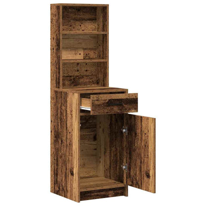 vidaXL Highboard Old Wood 40 x 40.5 x 135 cm Engineered Wood