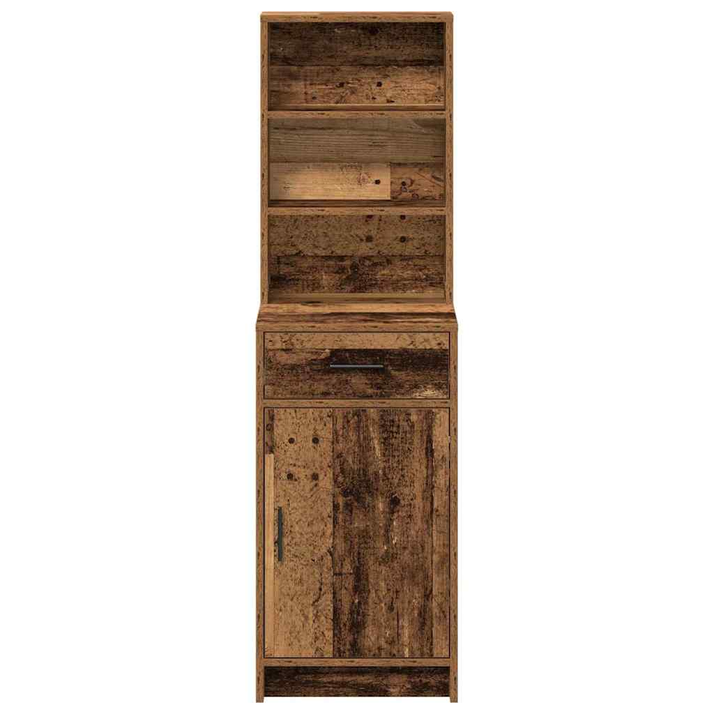 vidaXL Highboard Old Wood 40 x 40.5 x 135 cm Engineered Wood
