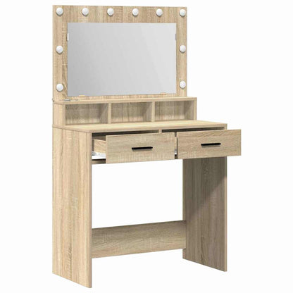 vidaXL Dressing Table Sonoma Oak 79 x 41 x 135 cm Engineered Wood
