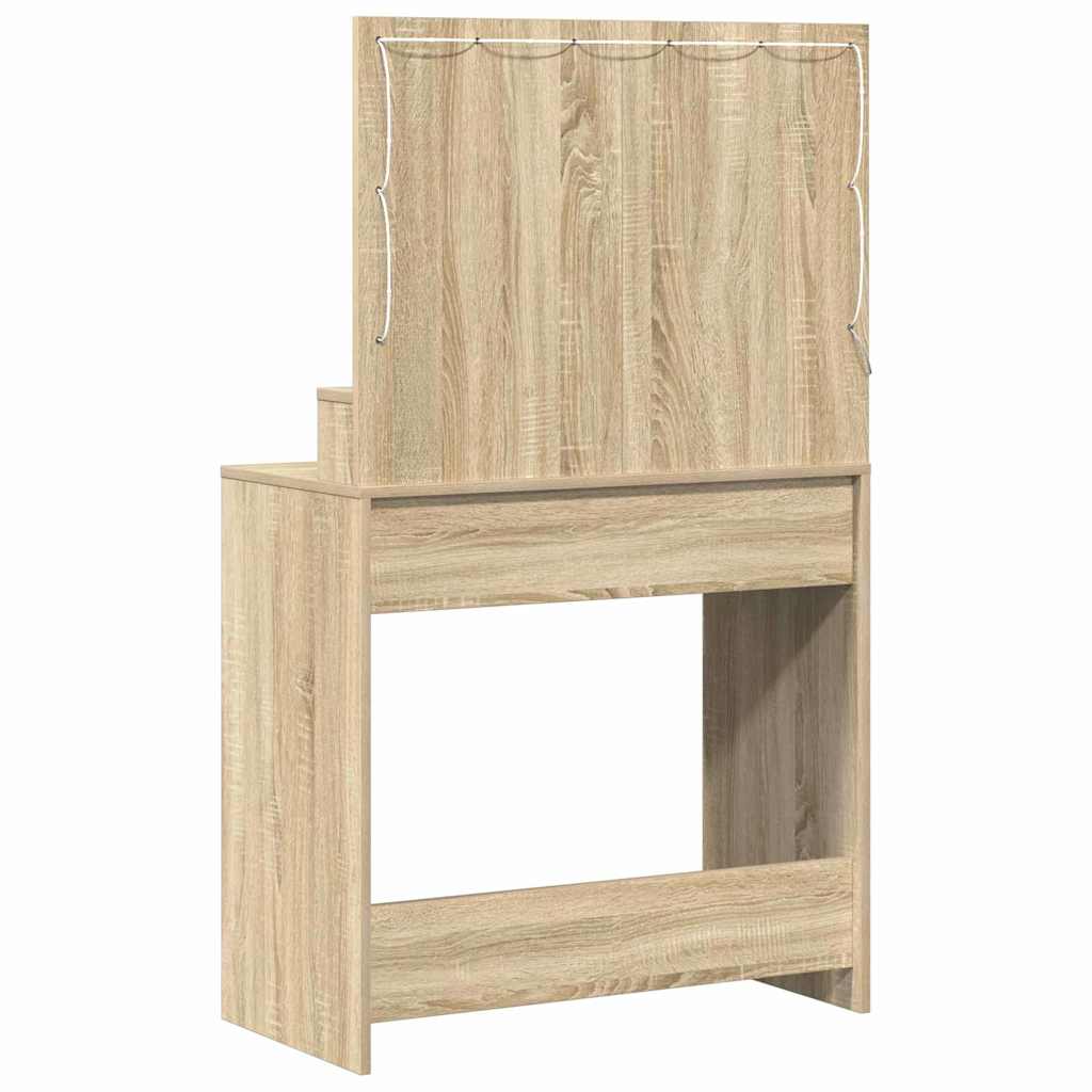 vidaXL Dressing Table Sonoma Oak 79 x 41 x 135 cm Engineered Wood