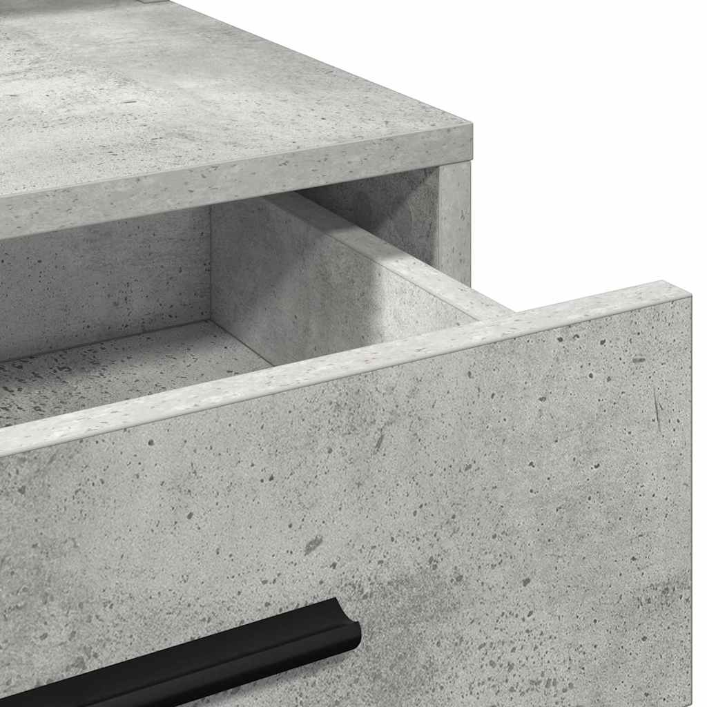 vidaXL Dressing Table Concrete Grey 79 x 41 x 135 cm Engineered Wood