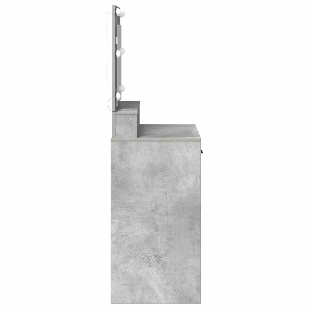 vidaXL Dressing Table Concrete Grey 79 x 41 x 135 cm Engineered Wood