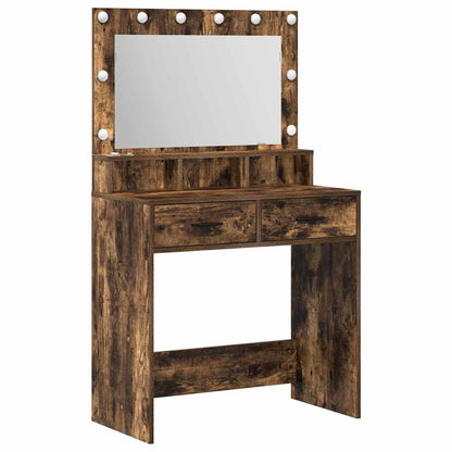 vidaXL Dressing Table Smoked Oak 79 x 41 x 135 cm Engineered Wood