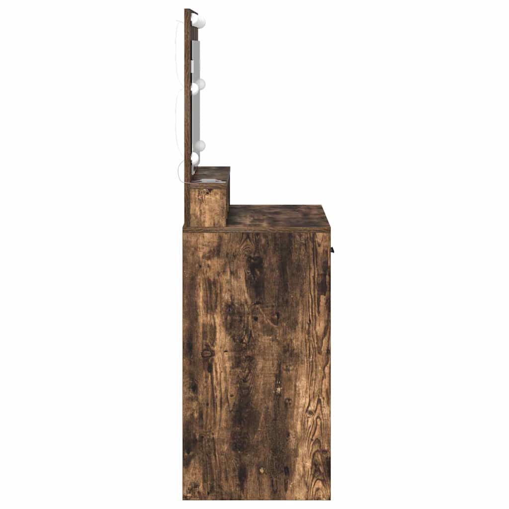 vidaXL Dressing Table Smoked Oak 79 x 41 x 135 cm Engineered Wood
