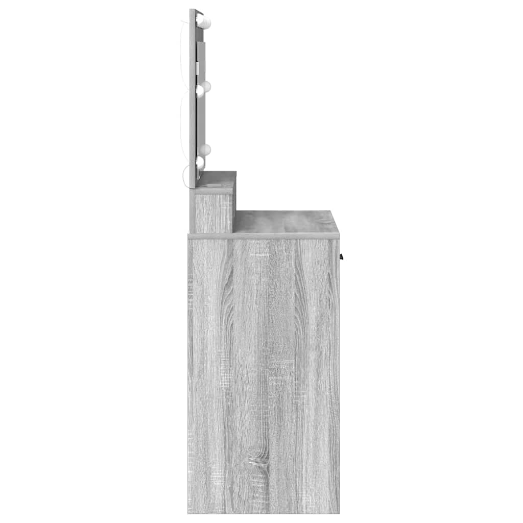 vidaXL Dressing Table Grey Sonoma 79 x 41 x 135 cm Engineered Wood