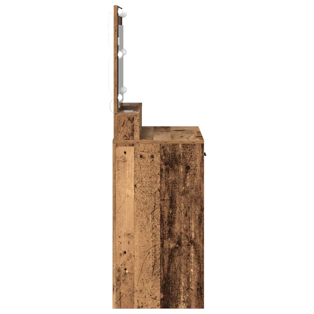 vidaXL Dressing Table Old Wood 79 x 41 x 135 cm Engineered Wood