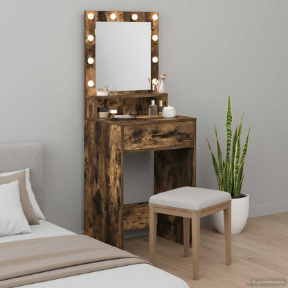 vidaXL Dressing Table Smoked Oak 50 x 41 x 135 cm Engineered Wood