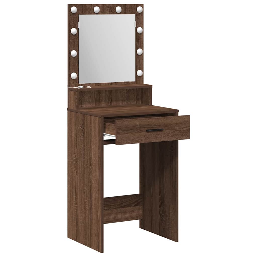 vidaXL Dressing Table Brown Oak 50 x 41 x 135 cm Engineered Wood