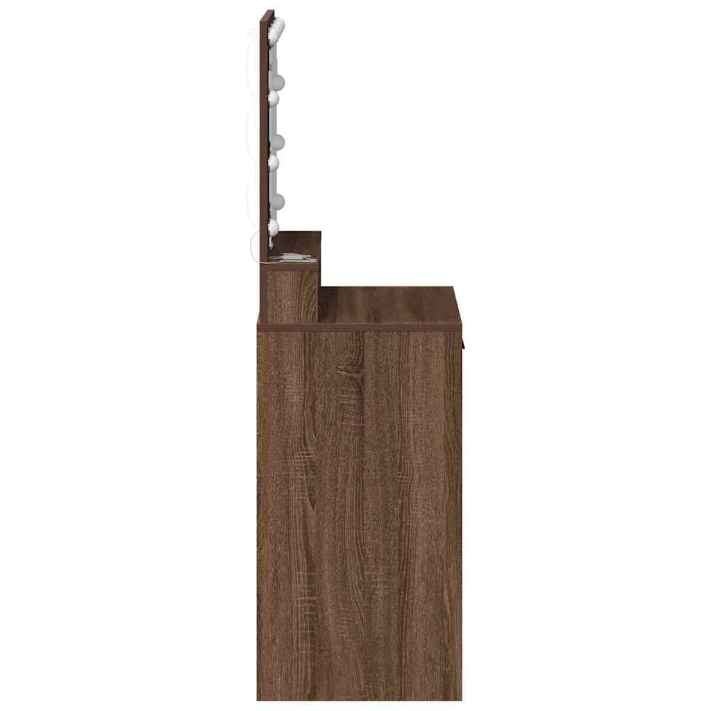 vidaXL Dressing Table Brown Oak 50 x 41 x 135 cm Engineered Wood
