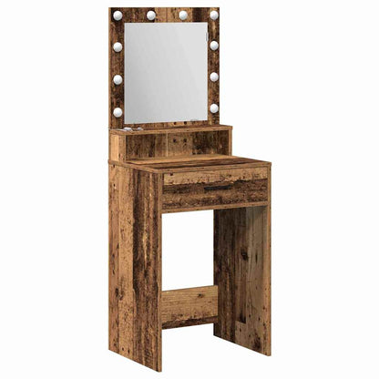 vidaXL Dressing Table Old Wood 50 x 41 x 135 cm Engineered Wood