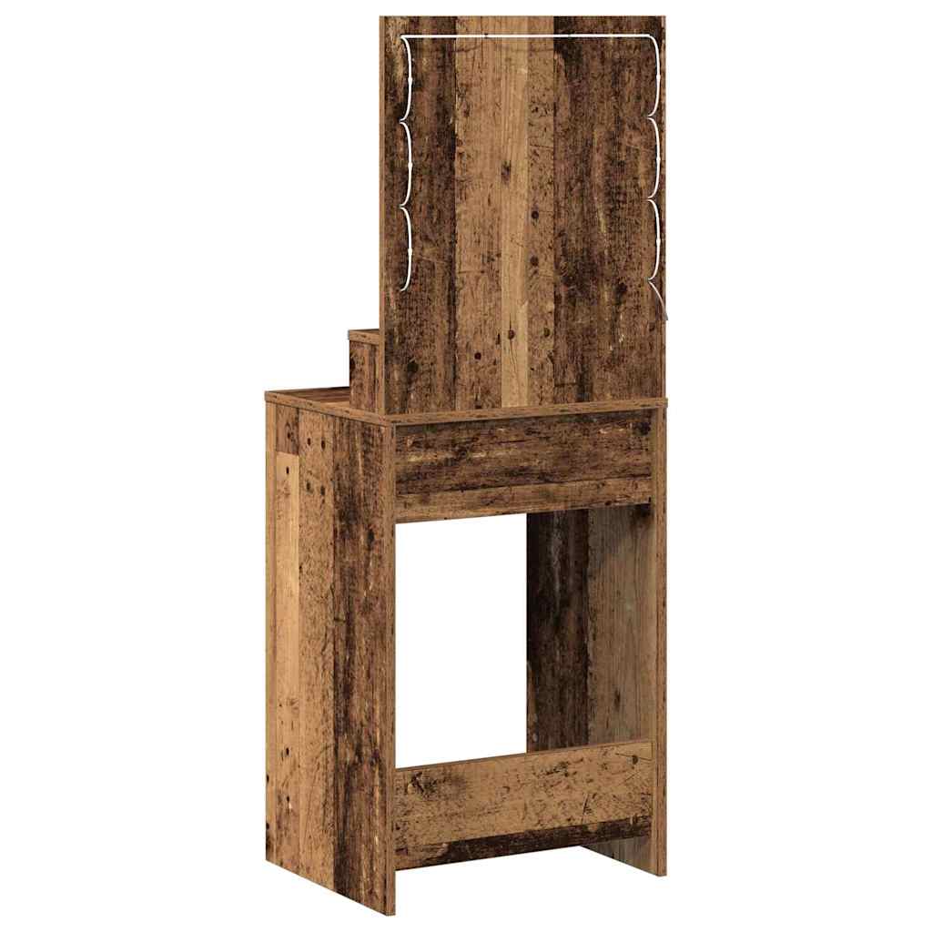 vidaXL Dressing Table Old Wood 50 x 41 x 135 cm Engineered Wood