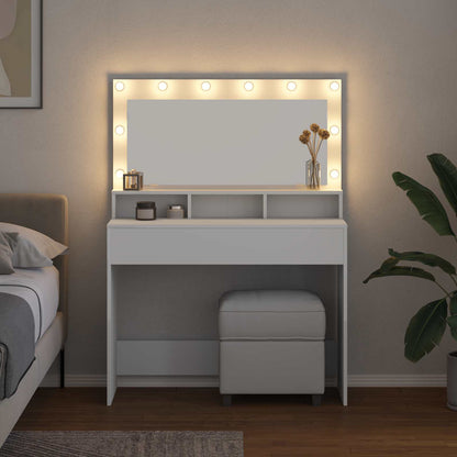 vidaXL Dressing Table White 100 x 41 x 135 cm Engineered Wood