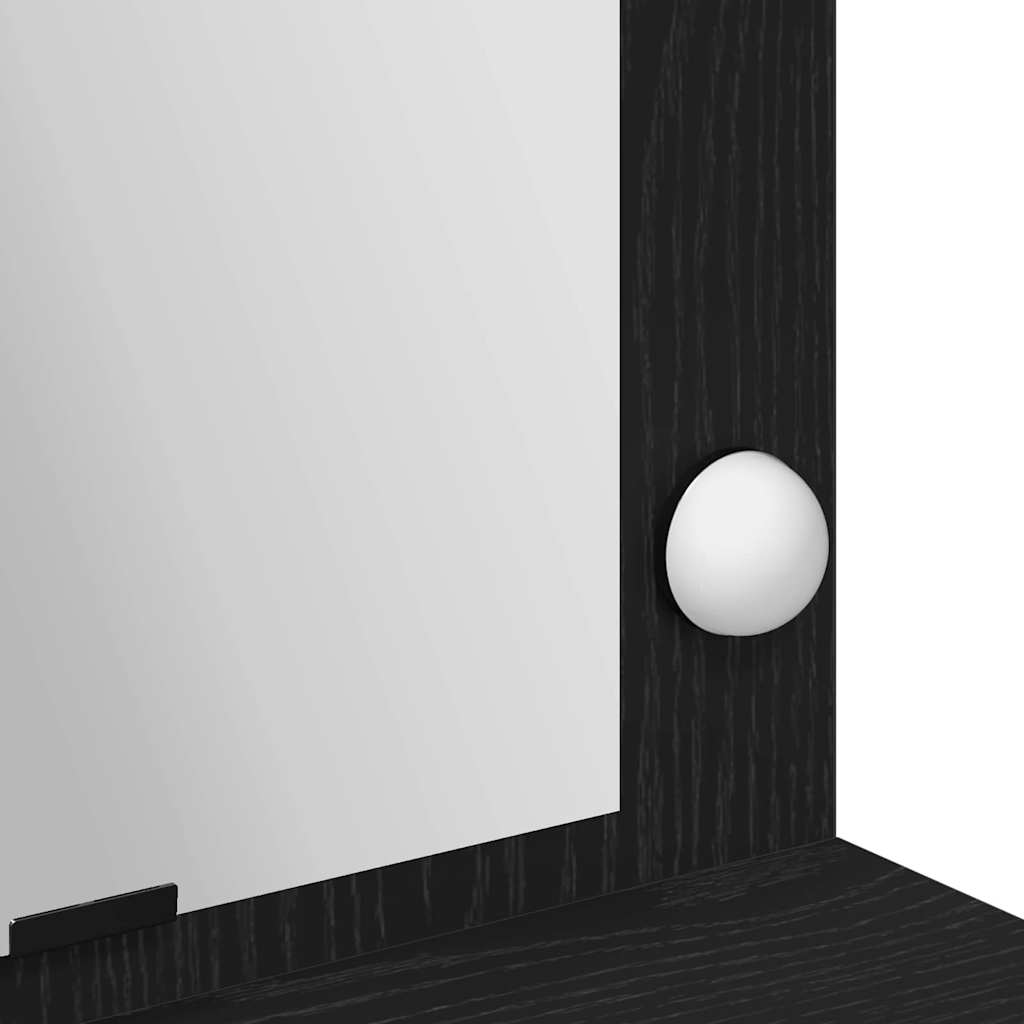 vidaXL Dressing Table Black Oak 100 x 41 x 135 cm Engineered Wood