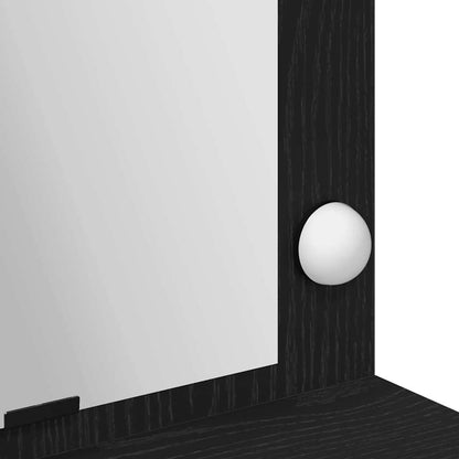 vidaXL Dressing Table Black Oak 100 x 41 x 135 cm Engineered Wood