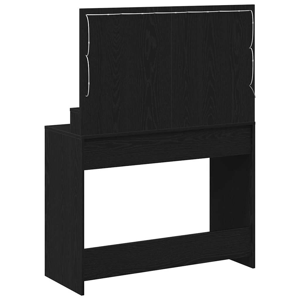 vidaXL Dressing Table Black Oak 100 x 41 x 135 cm Engineered Wood
