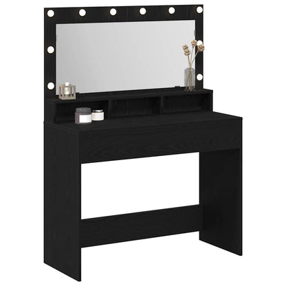 vidaXL Dressing Table Black Oak 100 x 41 x 135 cm Engineered Wood
