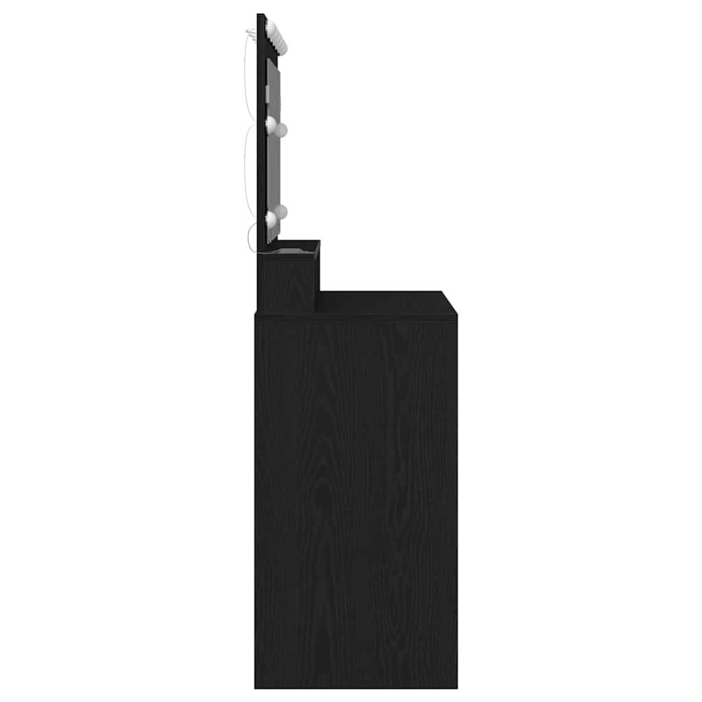 vidaXL Dressing Table Black Oak 100 x 41 x 135 cm Engineered Wood