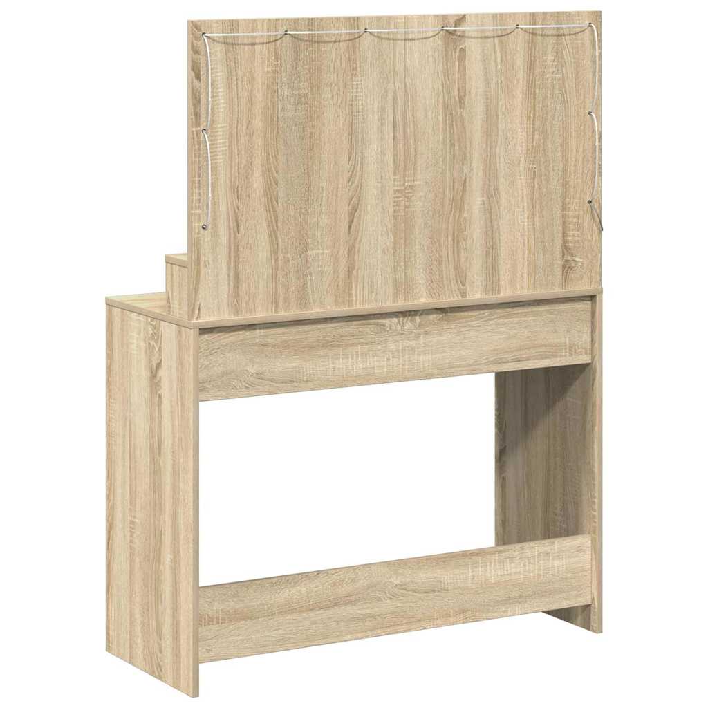 vidaXL Dressing Table Sonoma Oak 100 x 41 x 135 cm Engineered Wood
