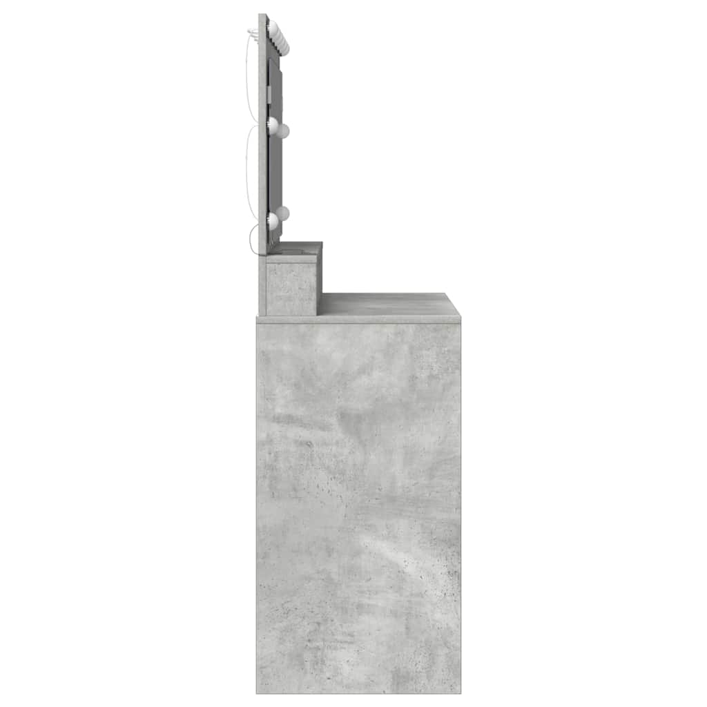 vidaXL Dressing Table Concrete Grey 100 x 41 x 135 cm Engineered Wood