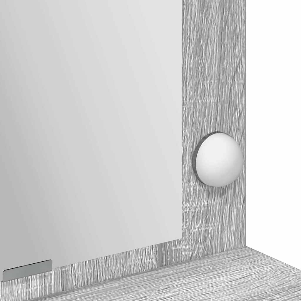 vidaXL Dressing Table Grey Sonoma 100 x 41 x 135 cm Engineered Wood