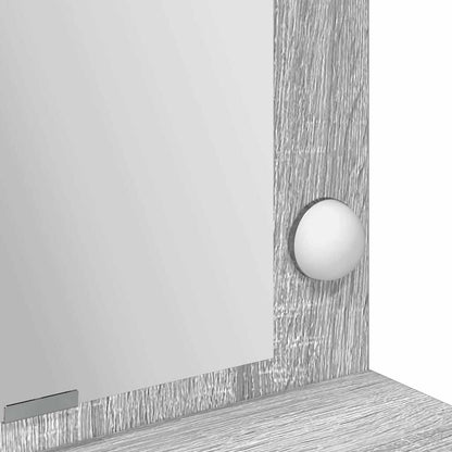 vidaXL Dressing Table Grey Sonoma 100 x 41 x 135 cm Engineered Wood