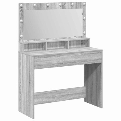 vidaXL Dressing Table Grey Sonoma 100 x 41 x 135 cm Engineered Wood