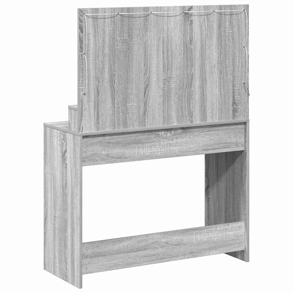 vidaXL Dressing Table Grey Sonoma 100 x 41 x 135 cm Engineered Wood