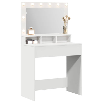 vidaXL Dressing Table White 78.5 x 41 x 135 cm Engineered Wood