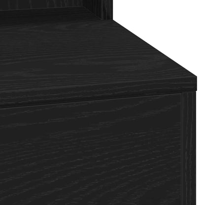 vidaXL Dressing Table Black Oak 75.5 x 41 x 135 cm Engineered Wood