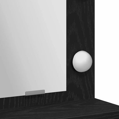 vidaXL Dressing Table Black Oak 75.5 x 41 x 135 cm Engineered Wood