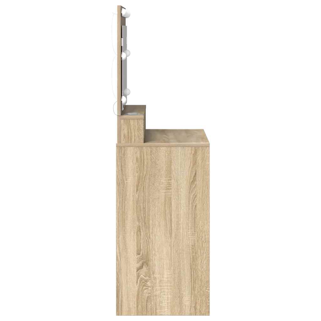 vidaXL Dressing Table Sonoma Oak 75.5 x 41 x 135 cm Engineered Wood