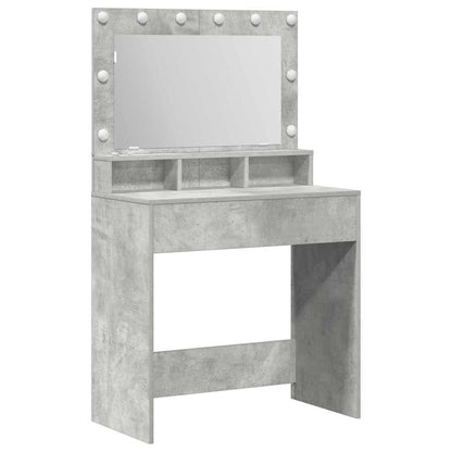 vidaXL Dressing Table Concrete Grey 78.5 x 41 x 135 cm Engineered Wood