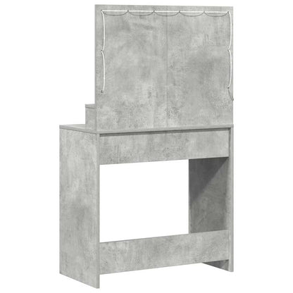 vidaXL Dressing Table Concrete Grey 78.5 x 41 x 135 cm Engineered Wood