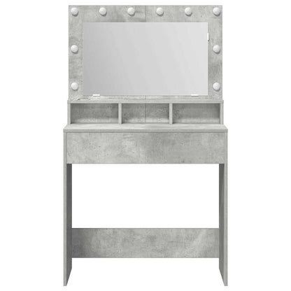 vidaXL Dressing Table Concrete Grey 78.5 x 41 x 135 cm Engineered Wood