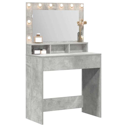 vidaXL Dressing Table Concrete Grey 78.5 x 41 x 135 cm Engineered Wood