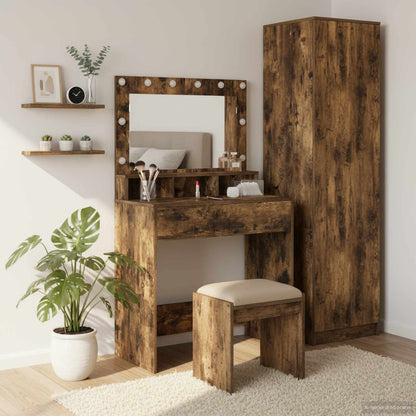vidaXL Dressing Table Smoked Oak 75.5 x 41 x 135 cm Engineered Wood