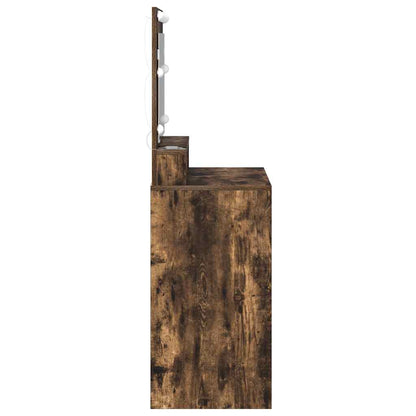 vidaXL Dressing Table Smoked Oak 75.5 x 41 x 135 cm Engineered Wood