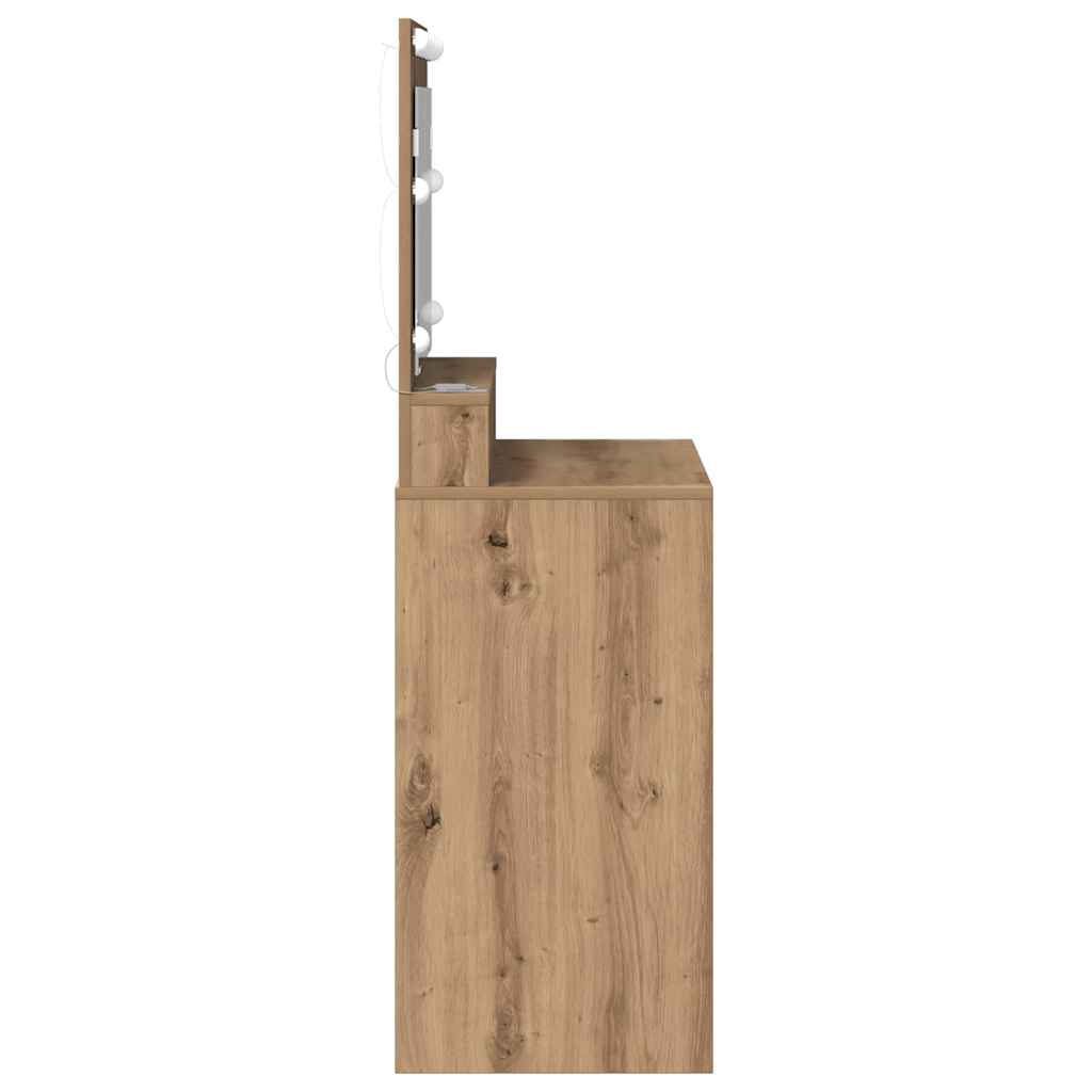 vidaXL Dressing Table Artisan Oak 75.5 x 41 x 135 cm Engineered Wood