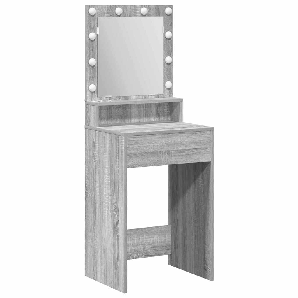 vidaXL Dressing Table Grey Sonoma 50 x 41 x 135 cm Engineered Wood