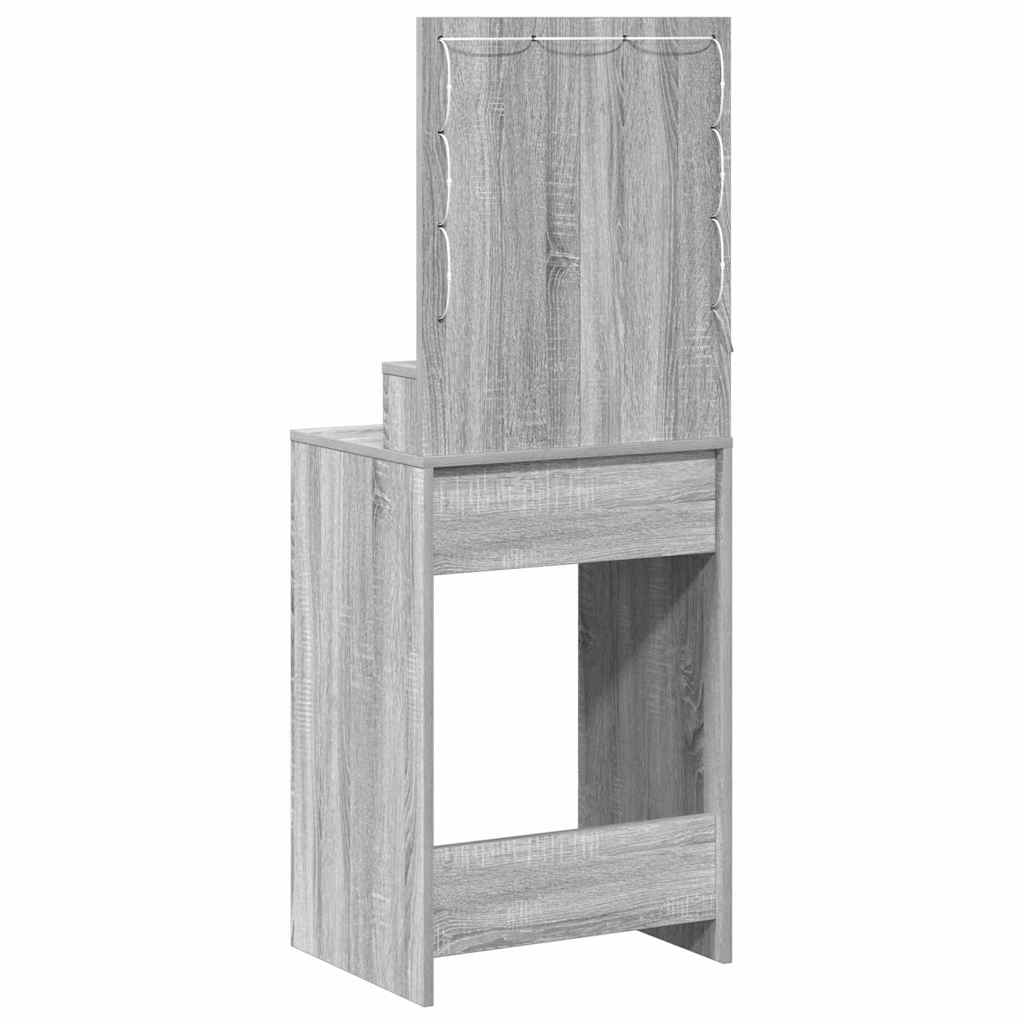 vidaXL Dressing Table Grey Sonoma 50 x 41 x 135 cm Engineered Wood