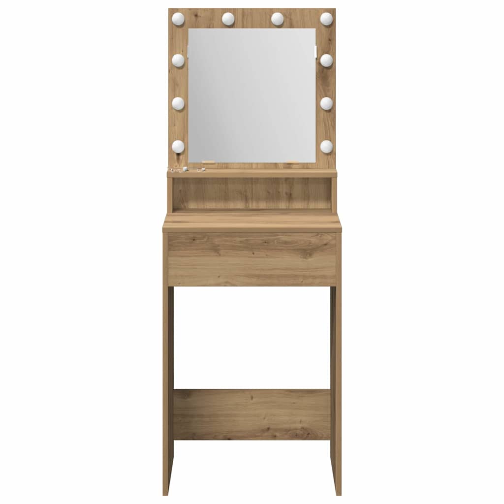 vidaXL Dressing Table Artisan Oak 50 x 41 x 135 cm Engineered Wood
