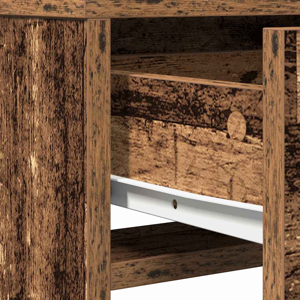 vidaXL Dressing Table Old Wood 50 x 41 x 140 cm Engineered Wood