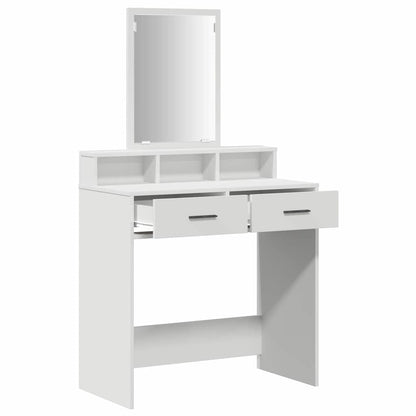 vidaXL Dressing Table White 79 x 41 x 140 cm Engineered Wood