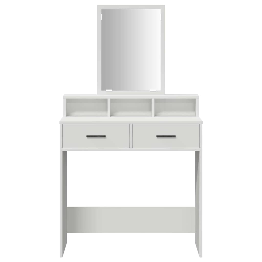 vidaXL Dressing Table White 79 x 41 x 140 cm Engineered Wood