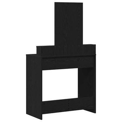 vidaXL Dressing Table Black Oak 79 x 41 x 140 cm Engineered Wood