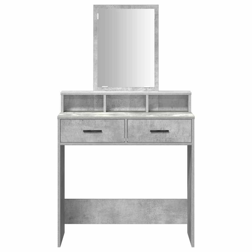 vidaXL Dressing Table Concrete Grey 79 x 41 x 140 cm Engineered Wood