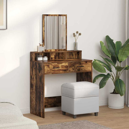 vidaXL Dressing Table Smoked Oak 79 x 41 x 140 cm Engineered Wood