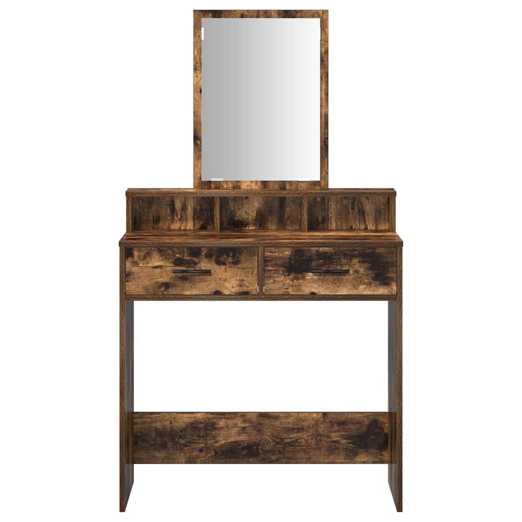 vidaXL Dressing Table Smoked Oak 79 x 41 x 140 cm Engineered Wood