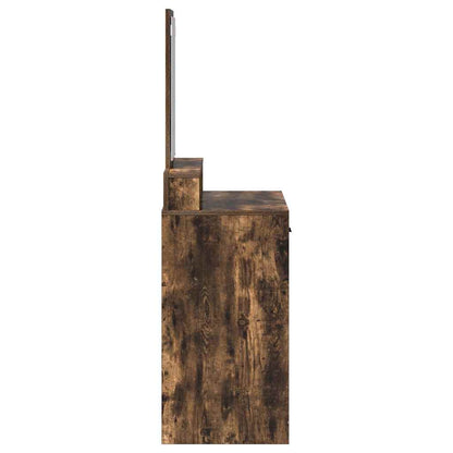 vidaXL Dressing Table Smoked Oak 79 x 41 x 140 cm Engineered Wood